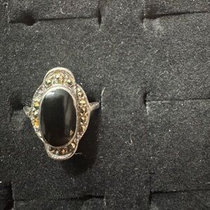 Elegant Black and Silver Ring